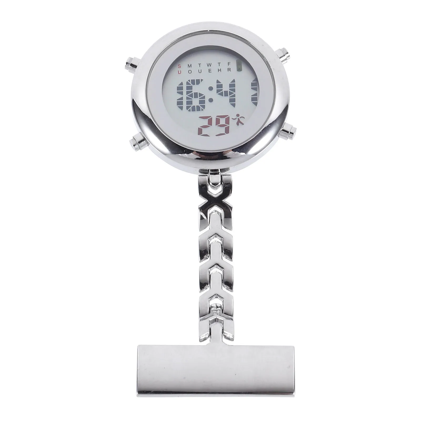 

Electronic Digital Chest Watch Nurse Fob Pendant Ladies Watches Gift Safe Pin Strong Practical Device Nurse Daily Work Popular