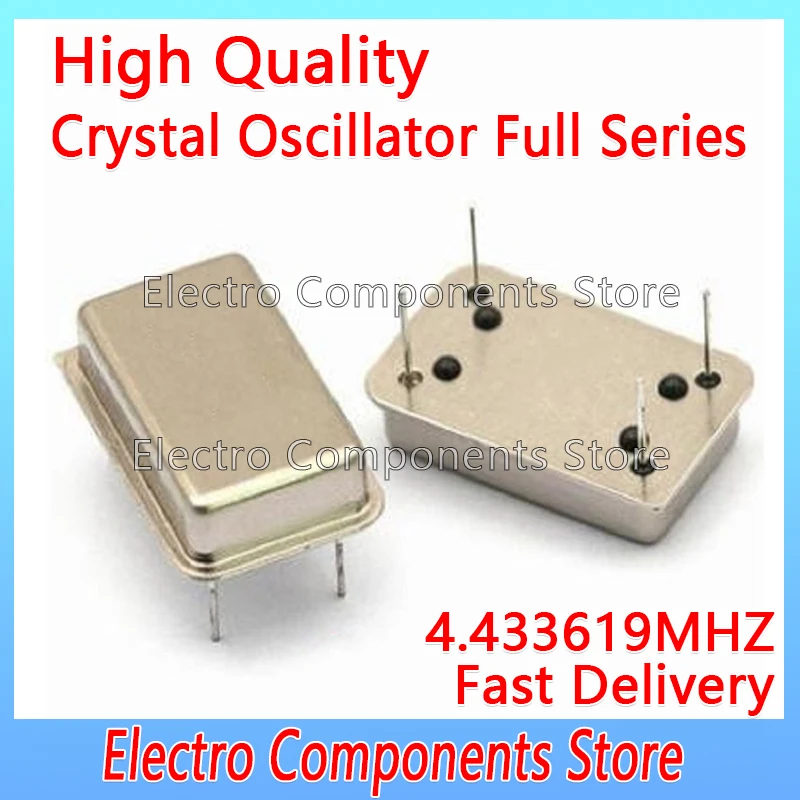 

2PCS 4.433619MHz 4.433619M Active Crystal Oscillator OSC In-line DIP-4 Rectangular Clock Vibration Full Size 4Pin 3.3V 5V DIP14