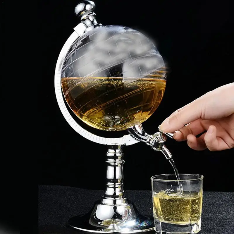 Novelty Globe Wine Whiskey Decanters Beer Liquor Dispenser Bar Drinking Liquor Dispenser Beer Beverage Water Juice Dispenser