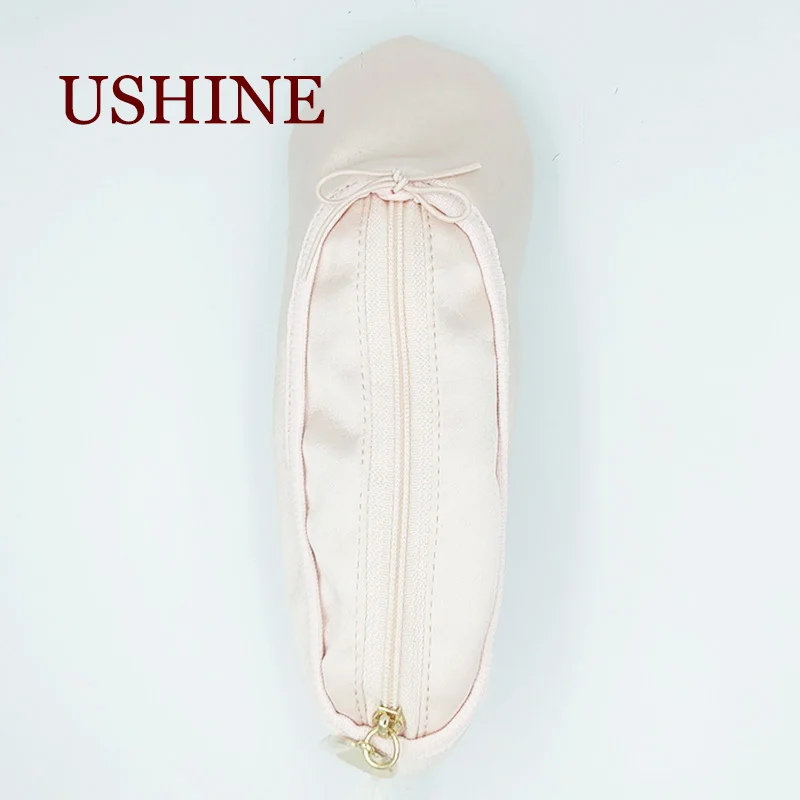 USHINE-Bolsa de maquillaje para zapatos de Ballet, estuche para lápices, bailarina