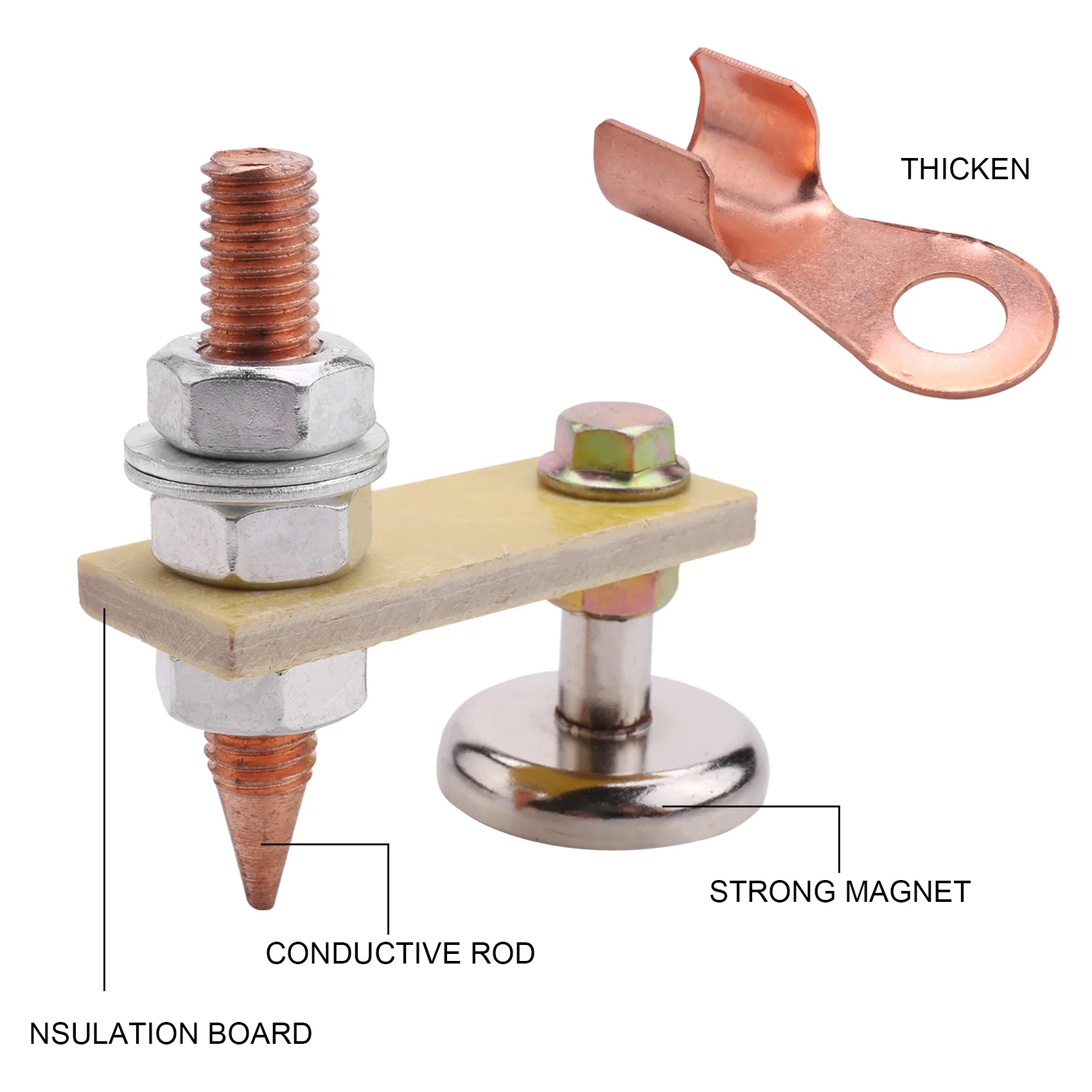 

A83I-Welding Magnet Head Tail Welding Stability - Strong Magnetism Large Suction.Single Absorbable Weight 3KG (1 Pcs)