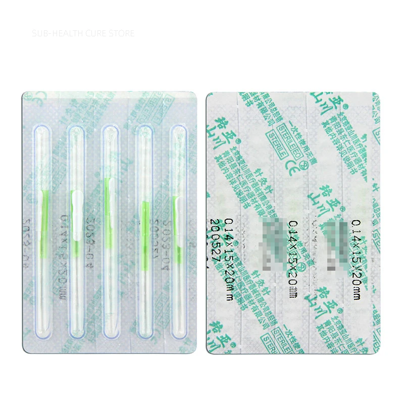 100Pcs 0.12/0.14./0.16/0.18 Filiform Needle Color Plastic Handle Acupuncture Needle Ear Body Masage Accupuncture Micro-Needling