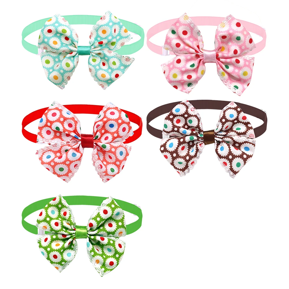 50/100pcs Bulk Popular Dog Bowtie For Small Dog Cat Bowtie Neckties Dogs Pets Grooming  Accessories Fashion Bowties For Dogs