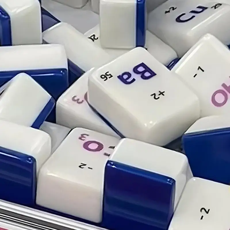 Mahjong Tile Set Periodic Table Board Card Game Educational Toys Featuring Chemistry Element Symbols For Family Friends Drinking