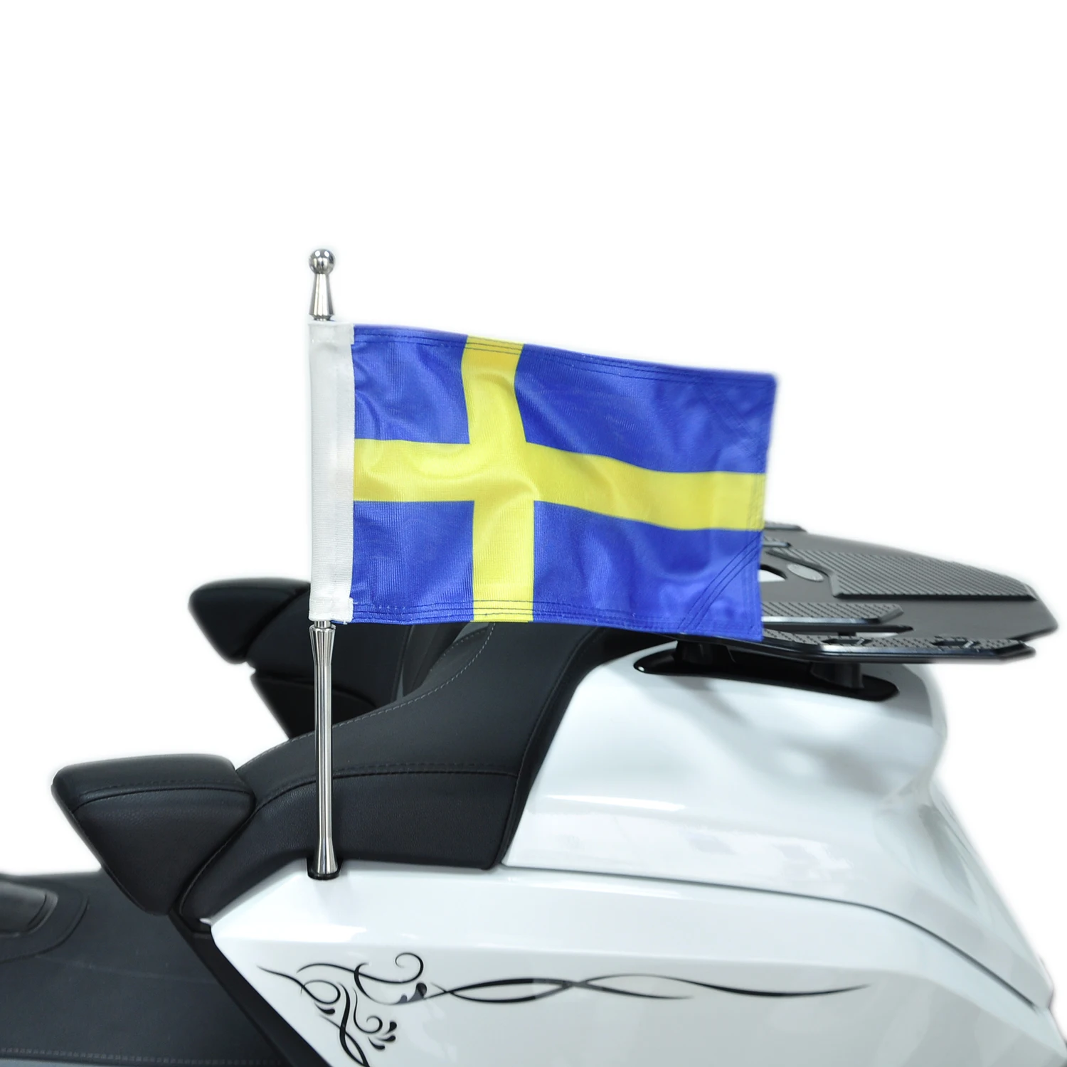 

Panical Sweden LR Passenger Rear Trunk Flag Set Flagpole Kit For Honda Gold Wing Tour GL1800 2018-2024