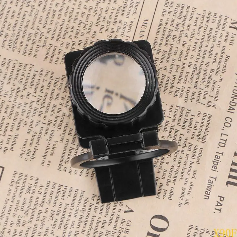 

X90F 20X Loupe Magnifier Desktop Portable Metal Magnifier Folding Scale Sewing Magnifing Glass for Textile Optical Jewelry