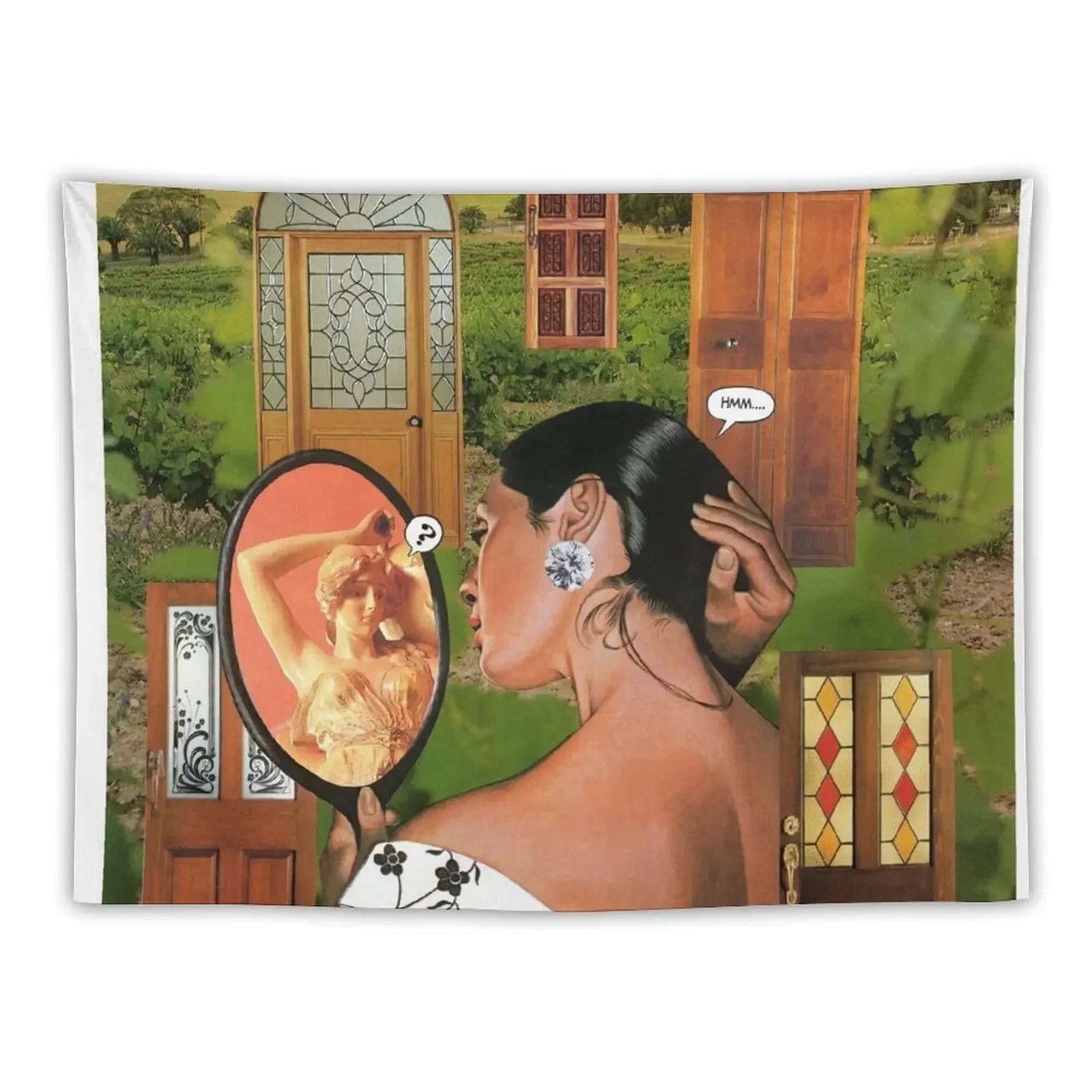 

Who are "you" Mirror Collage Tapestry Luxury Living Room Decoration Carpet On The Wall Home Decorations Tapestry