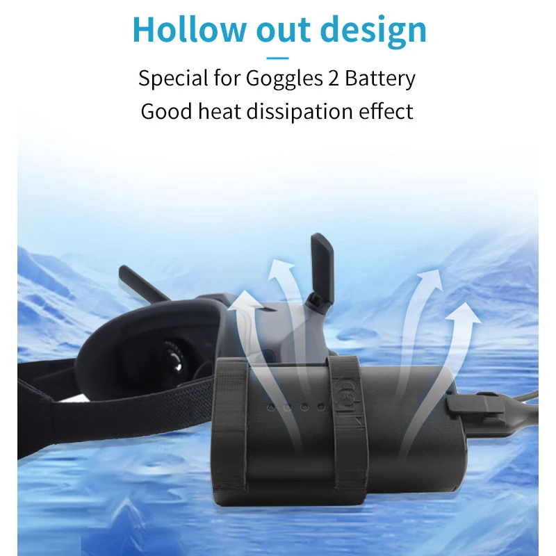 Untuk DJI kacamata 2 kacamata baterai celana sabuk memperbaiki kotak saku tepi saku antiselip gesper pembuangan panas yang baik untuk DJI AVATA
