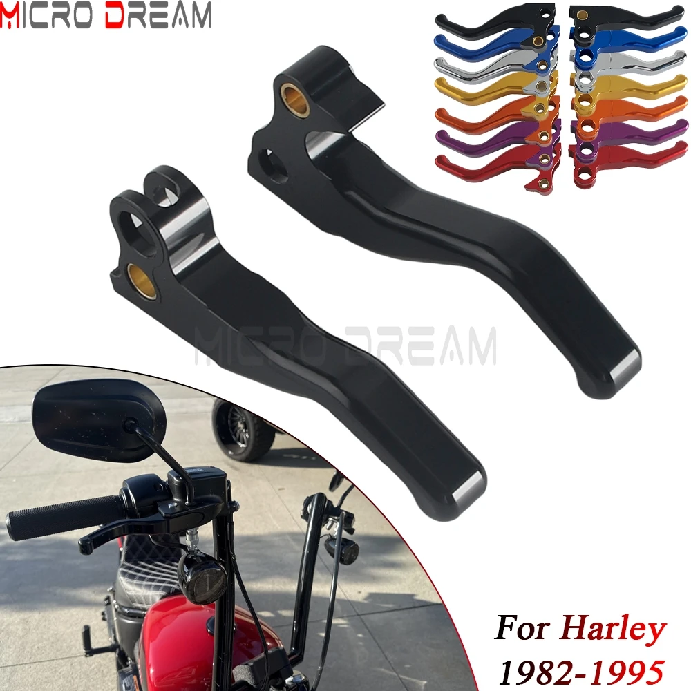 

Motorcycle Brake Clutch Lever 2 Finger Handle Lever For Harley Dyna Softail Road King Low Rider Sportster Electra Glide Sturgis