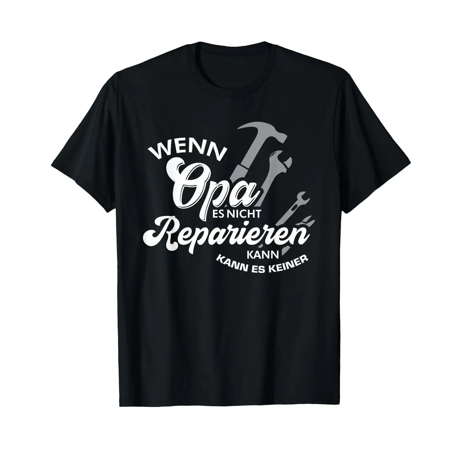 Wenn Opa es nicht reparieren kann Großvater Großeltelten T Shirt German Language black vintage Washed Stretched Versatile