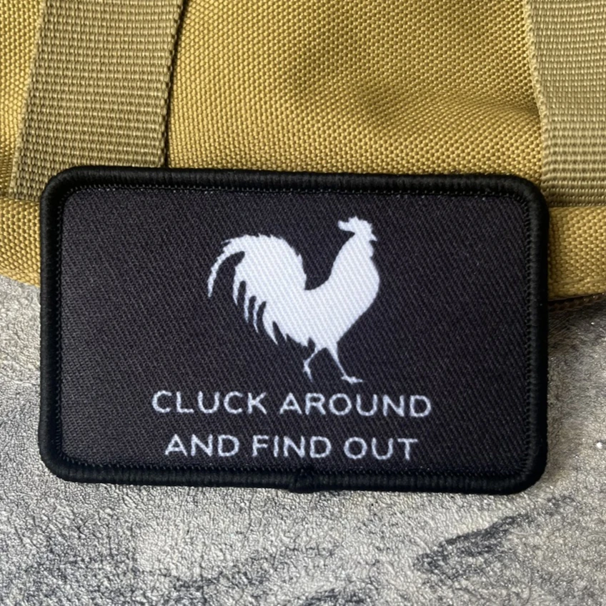 

Cluck Around and Find Out Funny Meme Morale Badge Patch Military Emblem Tactical Armband Hook Loop Clothing Backpack Stickers