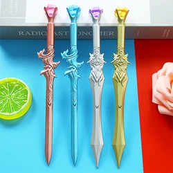 1Pc Stationery Office Creative Phoenix Sword Gel Pen School Supply Handle Gift Lovely Chinese Style Vintage Crystal Sword Pen