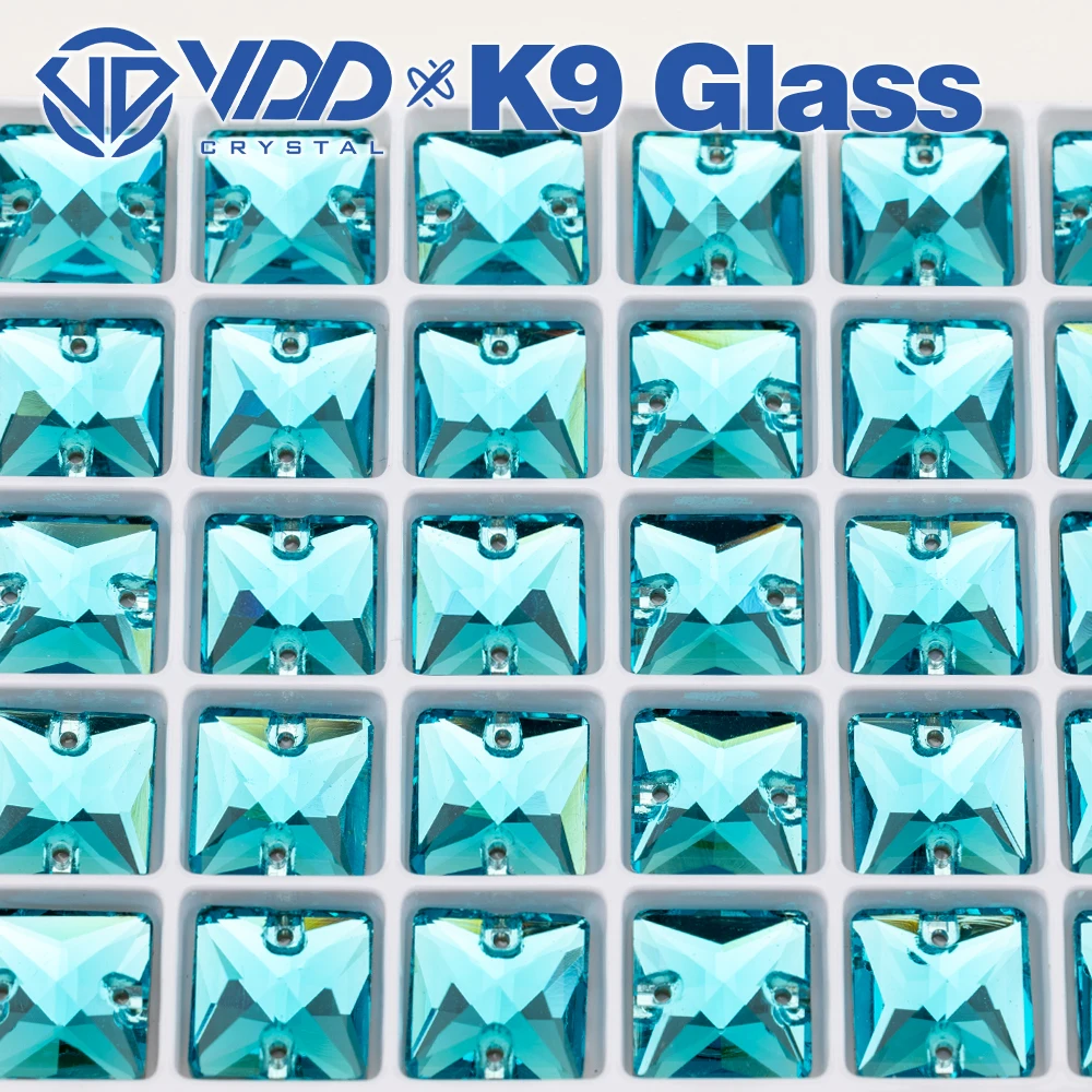 VDD Großhandel Quadratische Hochwertige K9-Glas-Applikationssteine, Kristall-Boxverpackte Flachboden-Nähsteine für Bekleidungsdekorationen – Detail 19