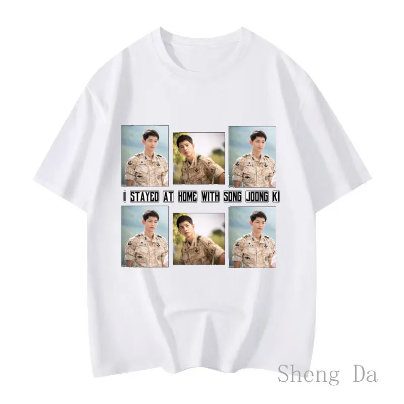 Classic Retro Film T-shirts for Men Song Joong-ki Cotton Korean Dongdaemun 2024 Unisex South Korea Graphic Shirt T-shirt Tops