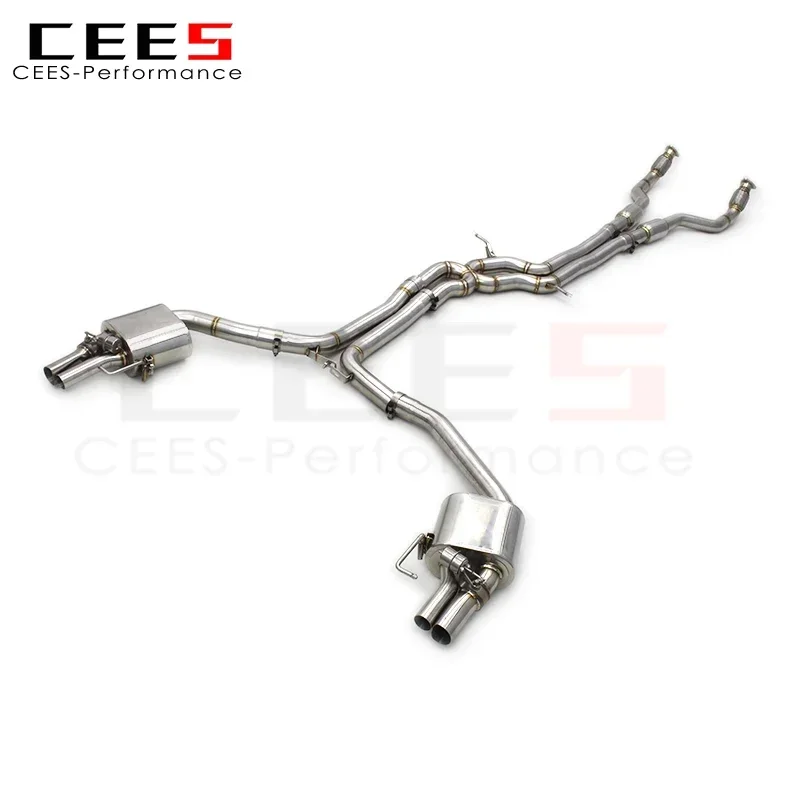 CEES Performance Catback Exhaust for Audi RS6 C7/C7.5 4.0T 2013-2018 Car Exhaust Pipe Muffler Stainless Steel Escape System