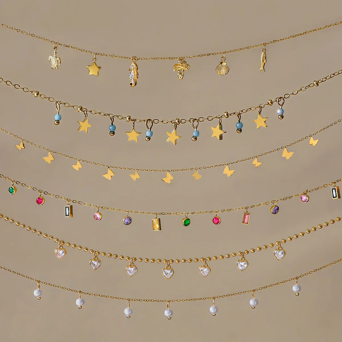 

2026 Fashionable new zircon necklace for women, light luxury clavicle chain, does not fade, stainless steel jewelry gift