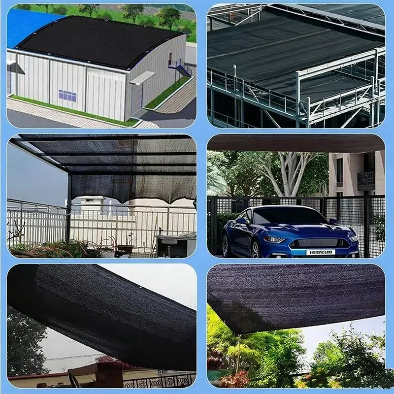 

4/6/12PIN Black Sunshade Net Shading 60~90% Plant Greenhouse Cover Mesh Fence Privacy Screen Garden Sun Shed Outdoor Anti-UV