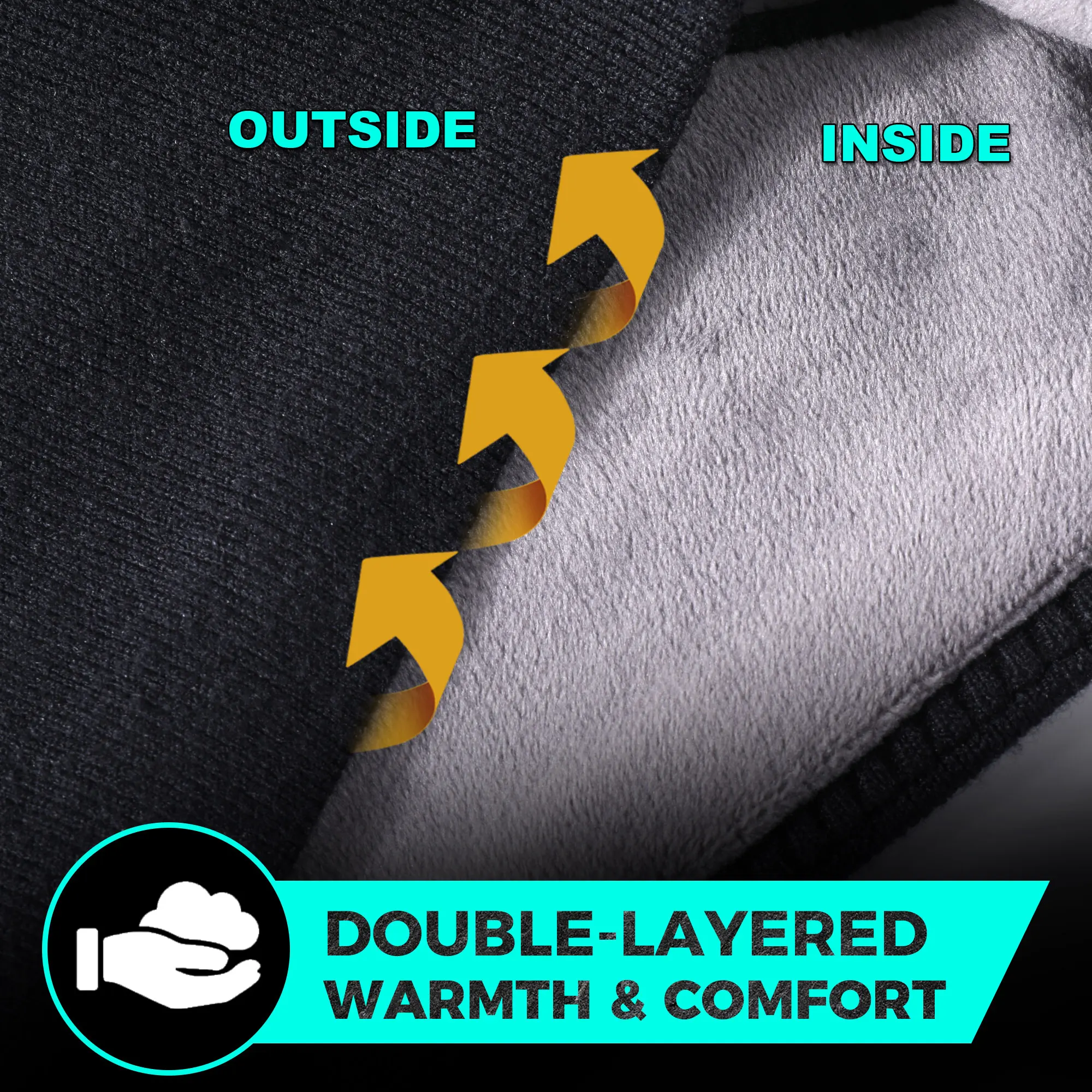 Double-layer Winter Thermal Headbands Windproof Ear Warmer Fleece Sports Sweatband Ski Running Cycling Fitness Bandana Hairband