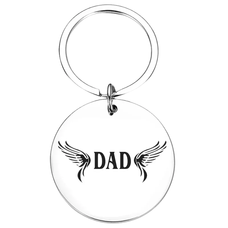 Metal Dad Memorial Gifts Keychain Loss of Father Sympathy Gift Key Chain Pendant Loss of Dad, Bereavement Memory Dad Present