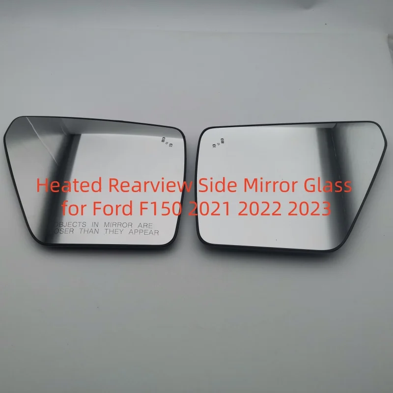 Heated Rearview Side Mirror Glass for Ford F150 2021 2022 2023 Convex Mirrors Blind Spot Warning US Version Car Accessories