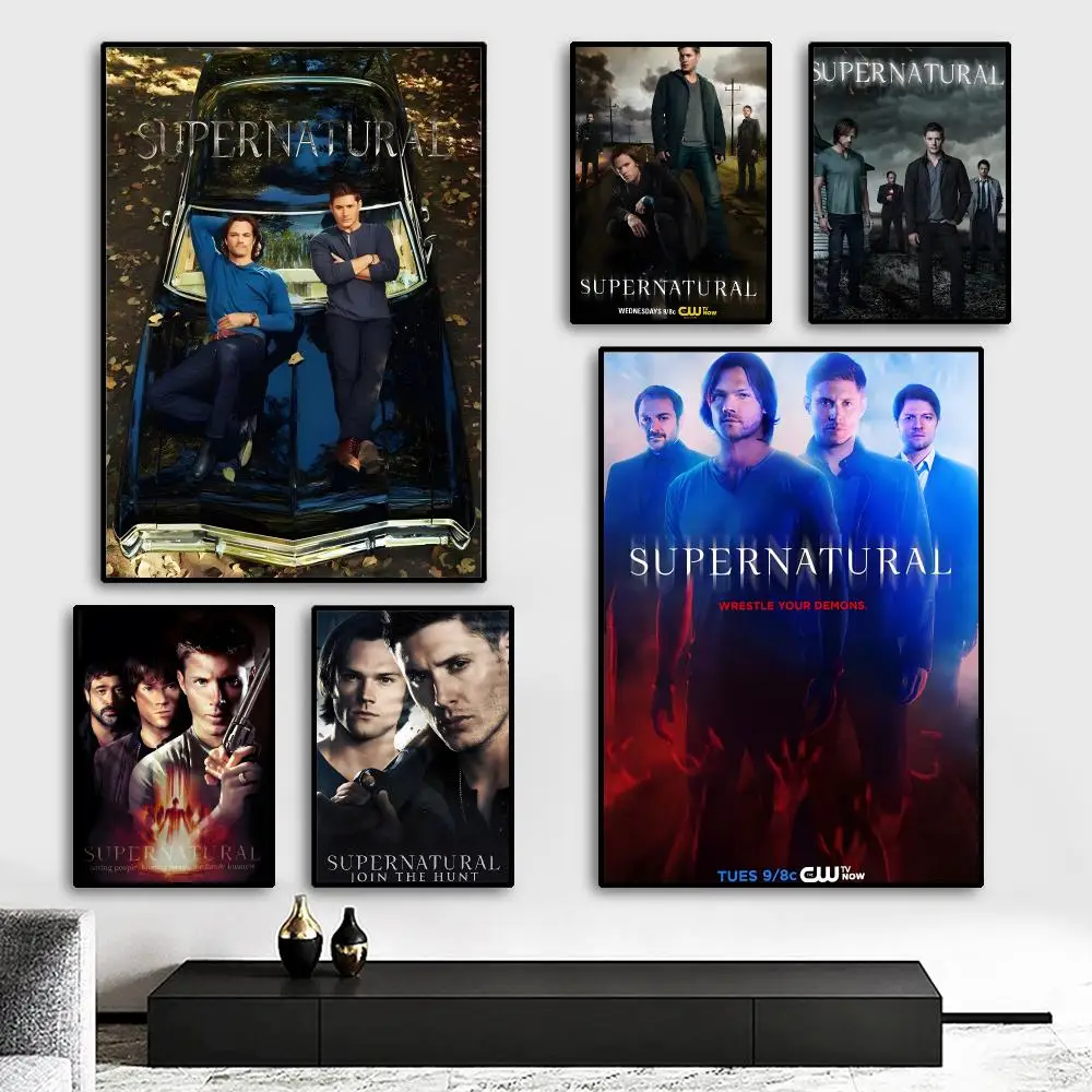 Tv Show S-Supernatural Painting Calligraphy HD Canvas Poster living room bedroom bar aesthetic decoration