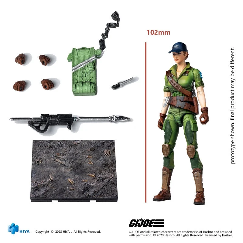 In Stock HIYA 1/18 Scale Female Mechanic GIJOE Special Forces Classified Series：Lady Jaye Full Set 3.75in 10cm Action Figure Toy