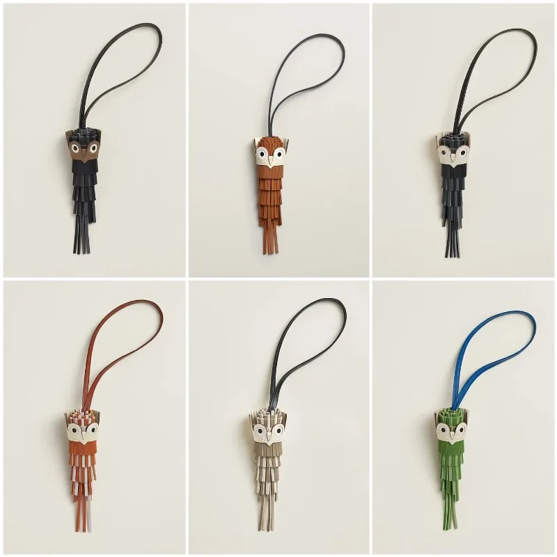 2026-charm-de-sac-porte-cles-mignon-pour-femme-en-cuir-veritable-hibou-a-franges-pendentif-pour-sac-a-main-crochet-de-retroviseur-de-voiture-cadeau-decoration-interieure