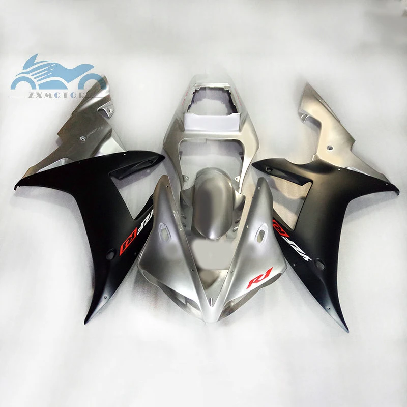 Free Custom ABS motorcycle fairing Kits fit for YAMAHA 2002 2003 YZFR1 02 03 YZF R1 sports fairings silver black body parts RG02