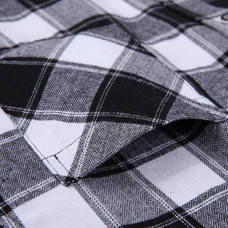 Soft Cozy 11XL Fits 160KG Men's Plaid Flannel Shirts Long Sleeve 100 Cotton Plus Size Men's Flannel Shirts Long Sleeve Tall