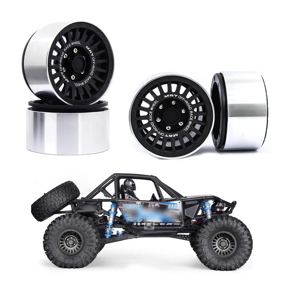 

RCTOYFUN 4pcs GRC G53 2.2" Metal Beadlock DIY Simulation Accessories Wheel Rims For 1/10 RC Cralwer Car SCX10 RR10 12mm Hex Hub