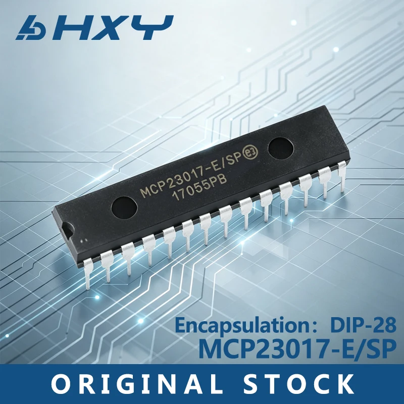 10PCS MCP23017-E/SP MCP23017 straight-through DIP-28 I/O expander chip
