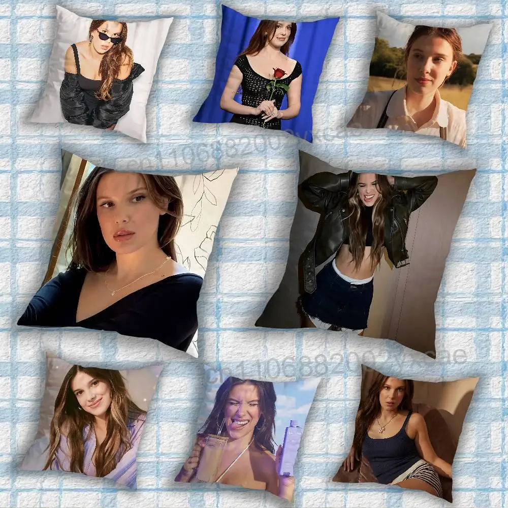 

North Star Millie Bobby Brown Pillow Case Office Cushions Suitable For Sofa Car Bedroom Decorative Cushion Cover