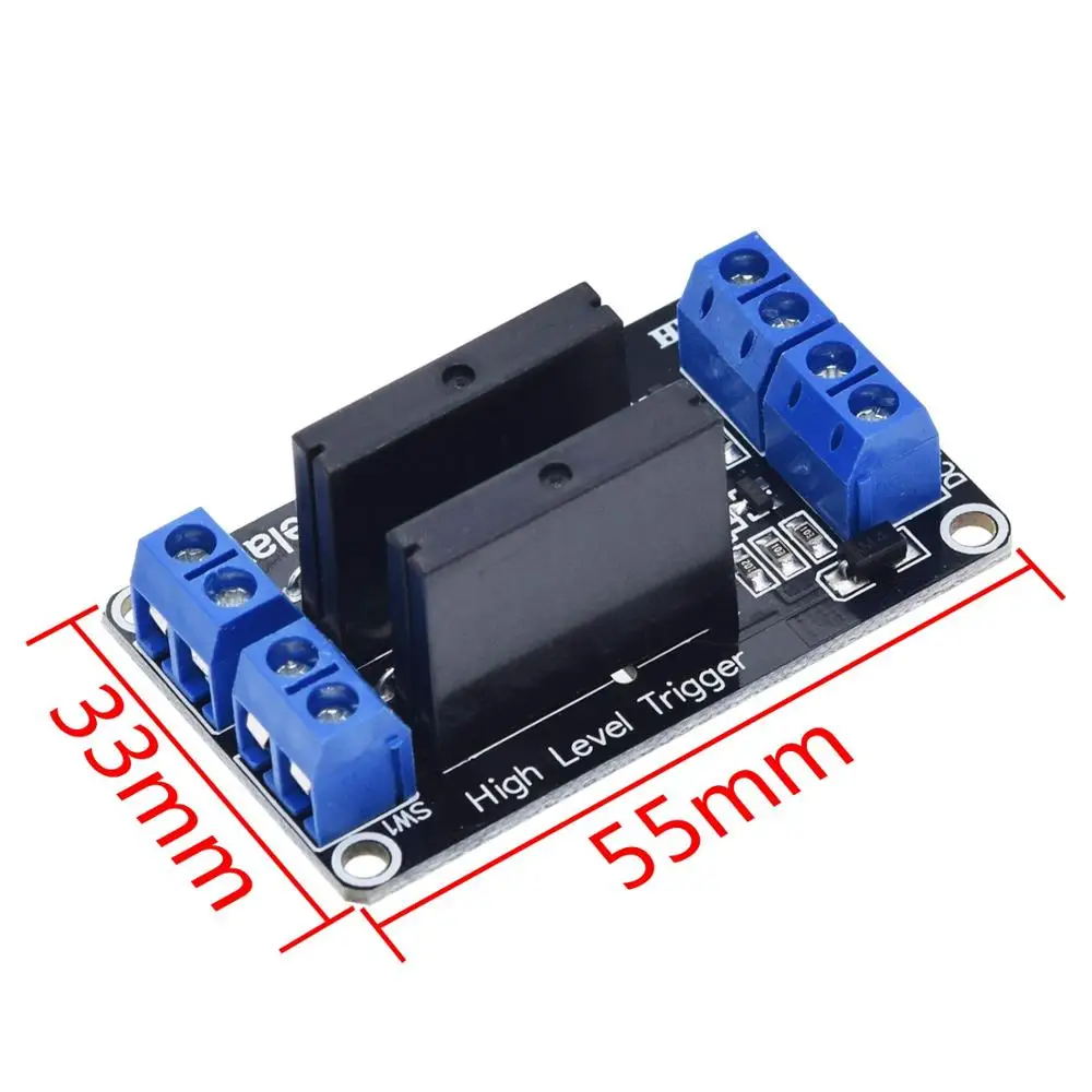Relé 5V 1 2 4 8 canais para OMRON SSR Módulo de relé de estado sólido de alto e baixo nível 250V 2A para Arduino