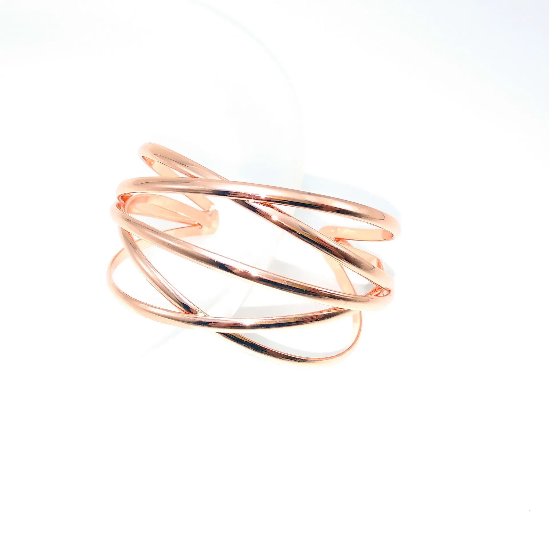 Vintage Gold Plated Geometric Cuff Bangle Statement Wide Wire Bracelet Layering Stacking Bold Gift for Women Minimalist Jewelry