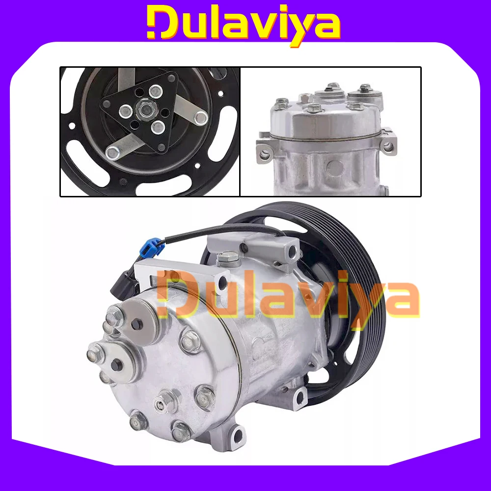 新しい7H15 ACコンプレッサー24V、マックボルボVNLトラック用、206RD53M、4326、300-4736、330-2414、20721587、20-04326、03-1201、サンデン5404、4326U