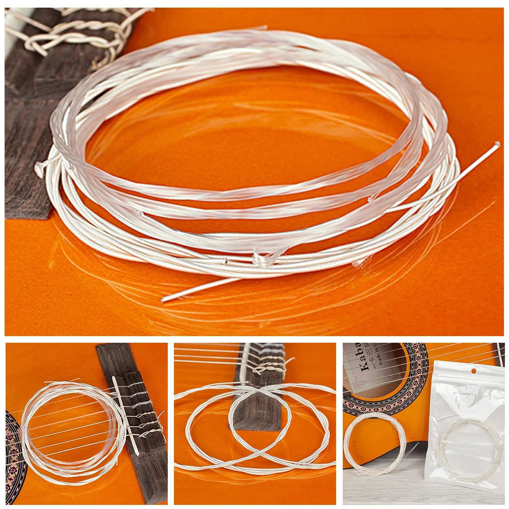 

Classical Guitar Strings Metal Nylon Nylon Classical Guitar Replacement 1 Set Guitar Strings High Quality Silver