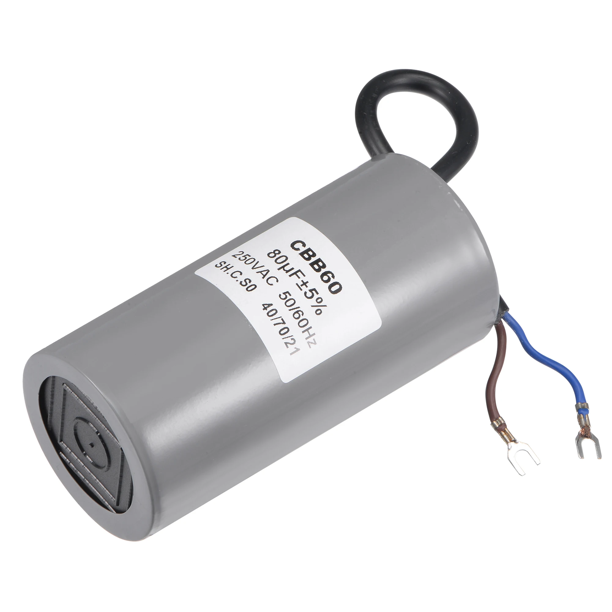 

CBB60 Motor Run Capacitor AC 250V 30/35/40/45/50/60/70/80uF 50/60Hz Cylinder Motor Running Capacitor with Terminal for Generator