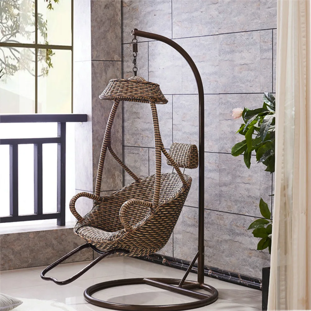 

Outdoor real rattan hanging basket, rocking chair, balcony swing hanging, indoor rocking , courtyard rocking