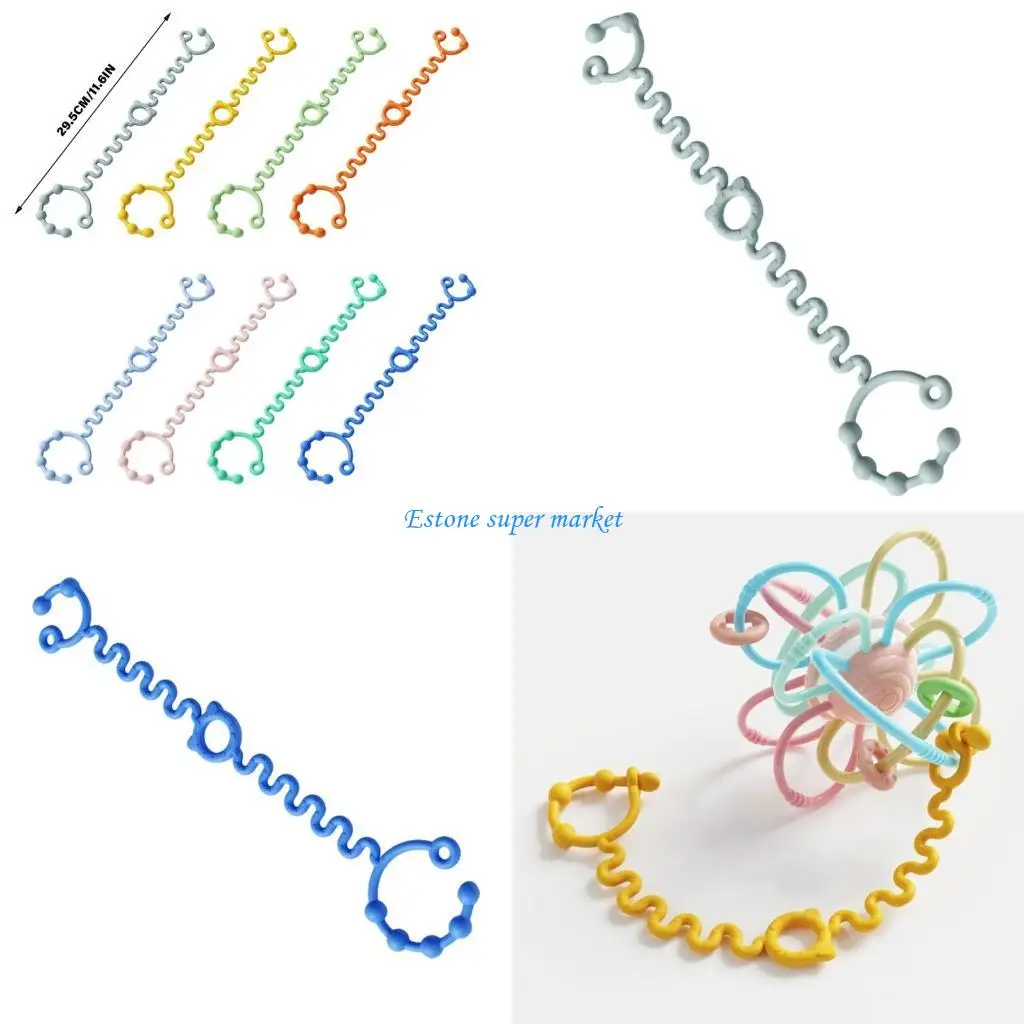 

090B Silicone Pacifier Chain Teething Toy Anti-lost Strap Drop Prevention Rope Belt