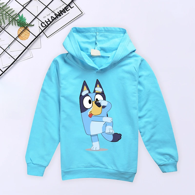 

Тонкая толстовка Blueye для мальчиков The Heeler Family, милый детский пуловер с принтом аниме и мультфильмов, повседневная осенне-весенняя толстовка с длинными рукавами