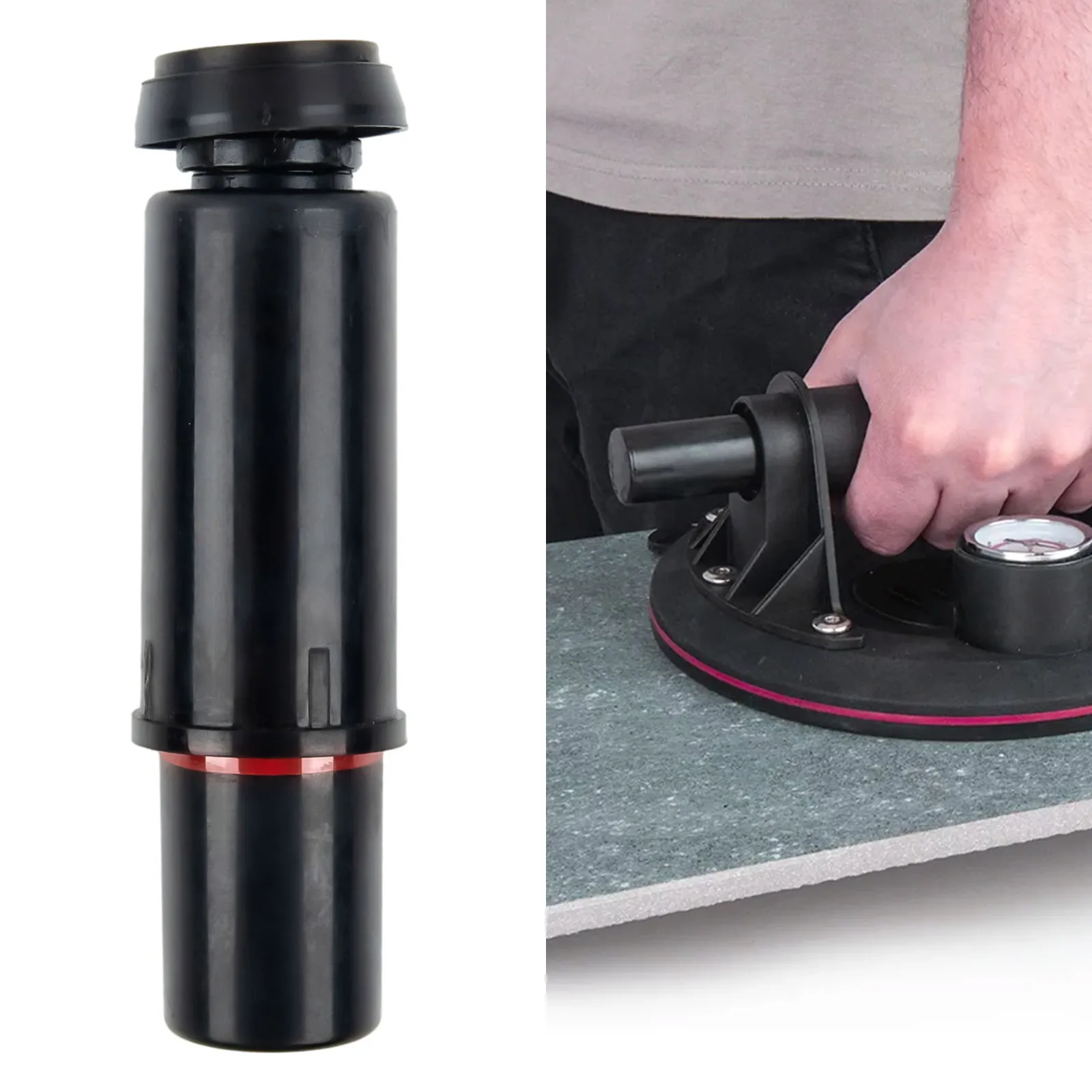 8 inch 200mm hand pump vacuum suction cup for tile and rock glass extraction with reliable air pump and sturdy plastic material