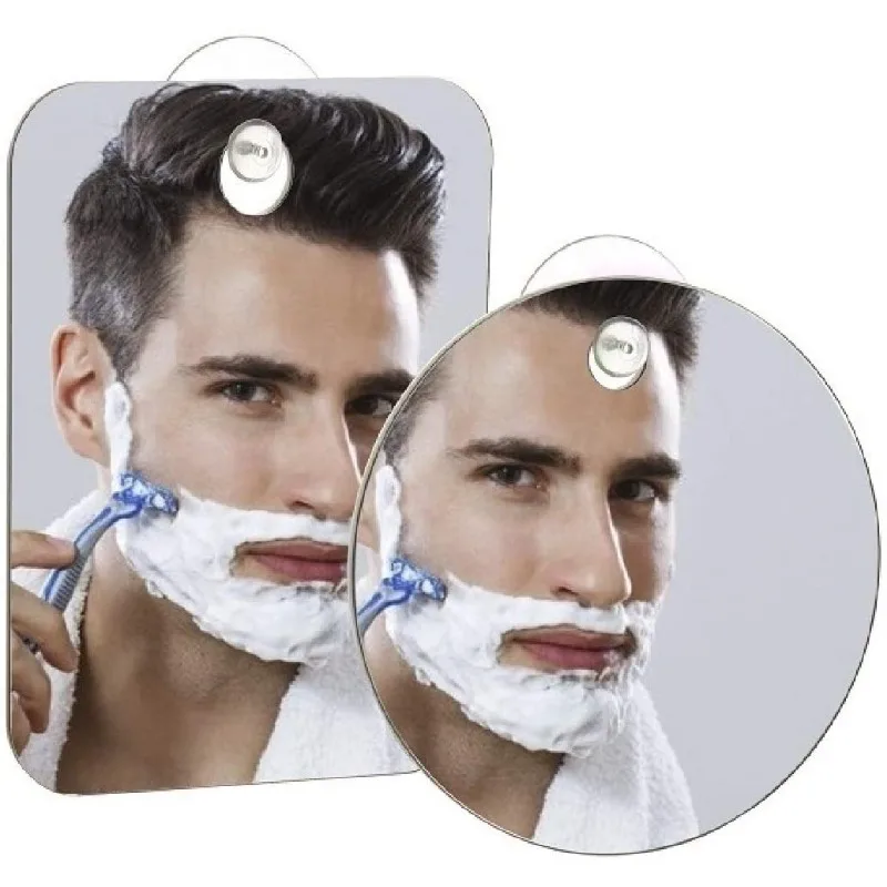 Acrylic Wall Suction Travel Mirror Unbreakable Portable Traveling Shaving Mirror Man Shaving Women Makeup Bathroom Accessories