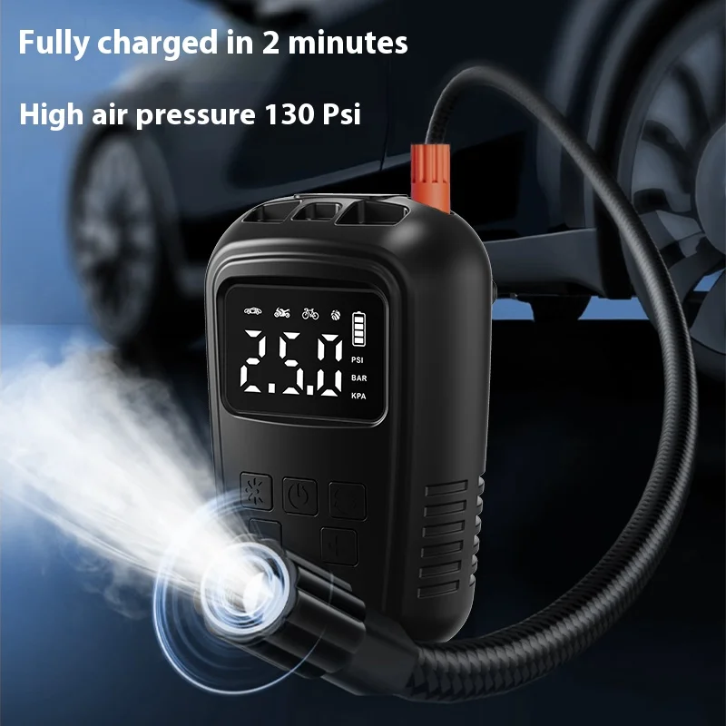 Car Tire Inflator Car Air Compressor Wireless/Wired Electric Tire Inflator Pump For Motorcy Car Ball Tire Inflator