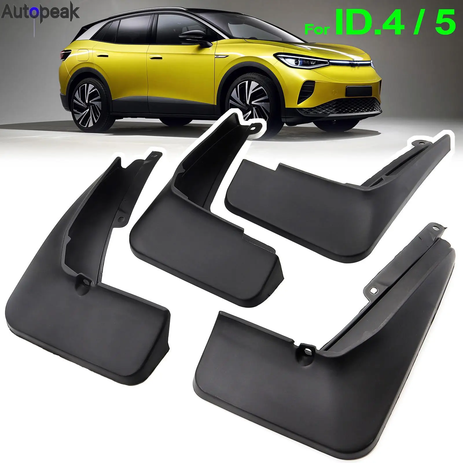 

For VW ID.4 ID.5 ID4 ID5 EV 2020 2021 2022 2023 Mud Flaps Splash Guard Mudguards Front Rear Molded Fender Car Styling Sticker