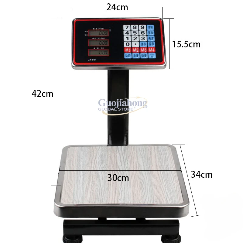 Wholesale Digital Sensitive USB Supermarket  for Grocery 60KG High Quality Highly Accurate Waterproof  Platform