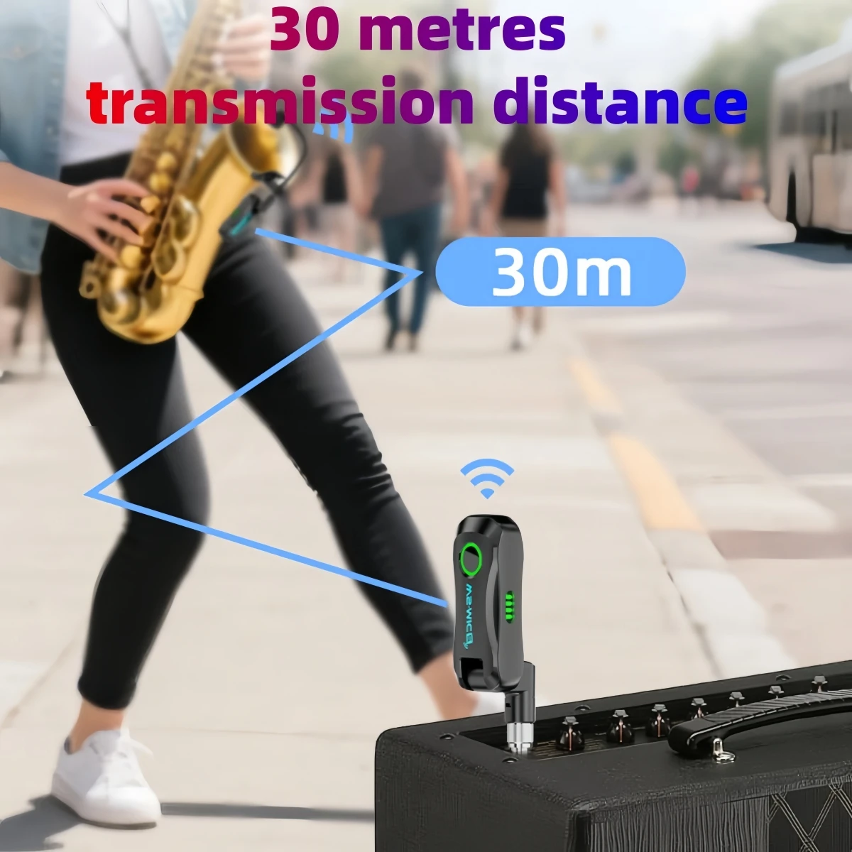 Miwayer WS-MIC2 360° Adjustable Clip Wireless Instrument Microphone 2.4G Auto Pairing Anti-interference for Saxophone Violin view 6