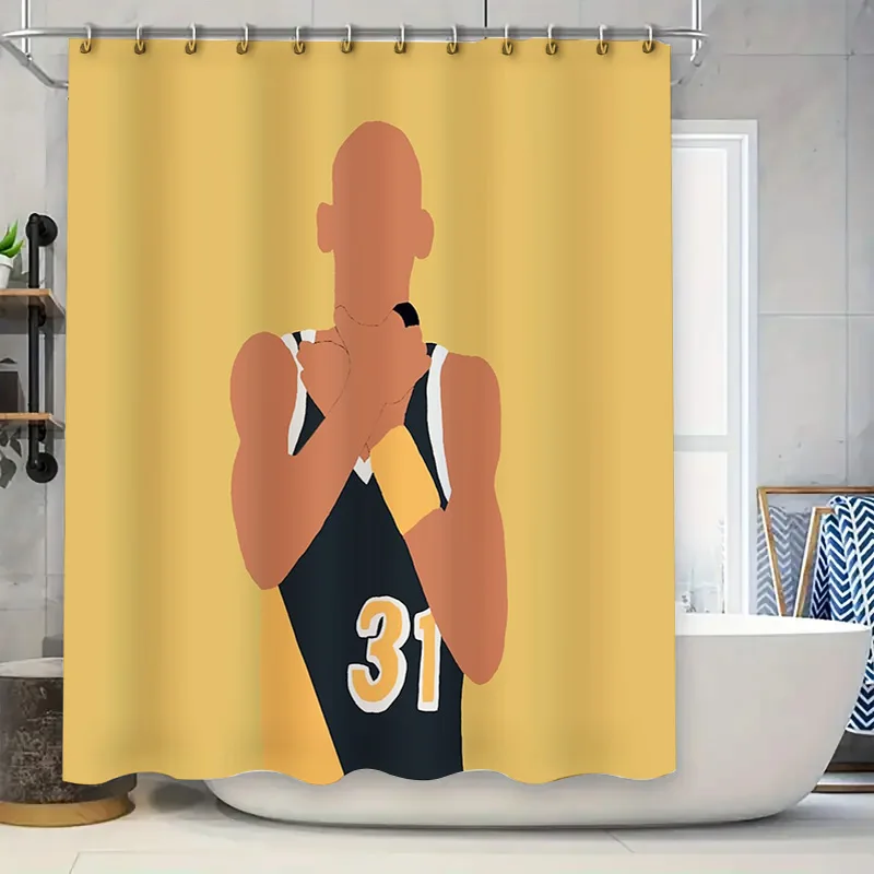 

Занавеска для душа в стиле аниме, абстрактный портрет, японский декор в стиле манга, набор для ванной комнаты, водонепроницаемый художественный настенный домашний текстиль