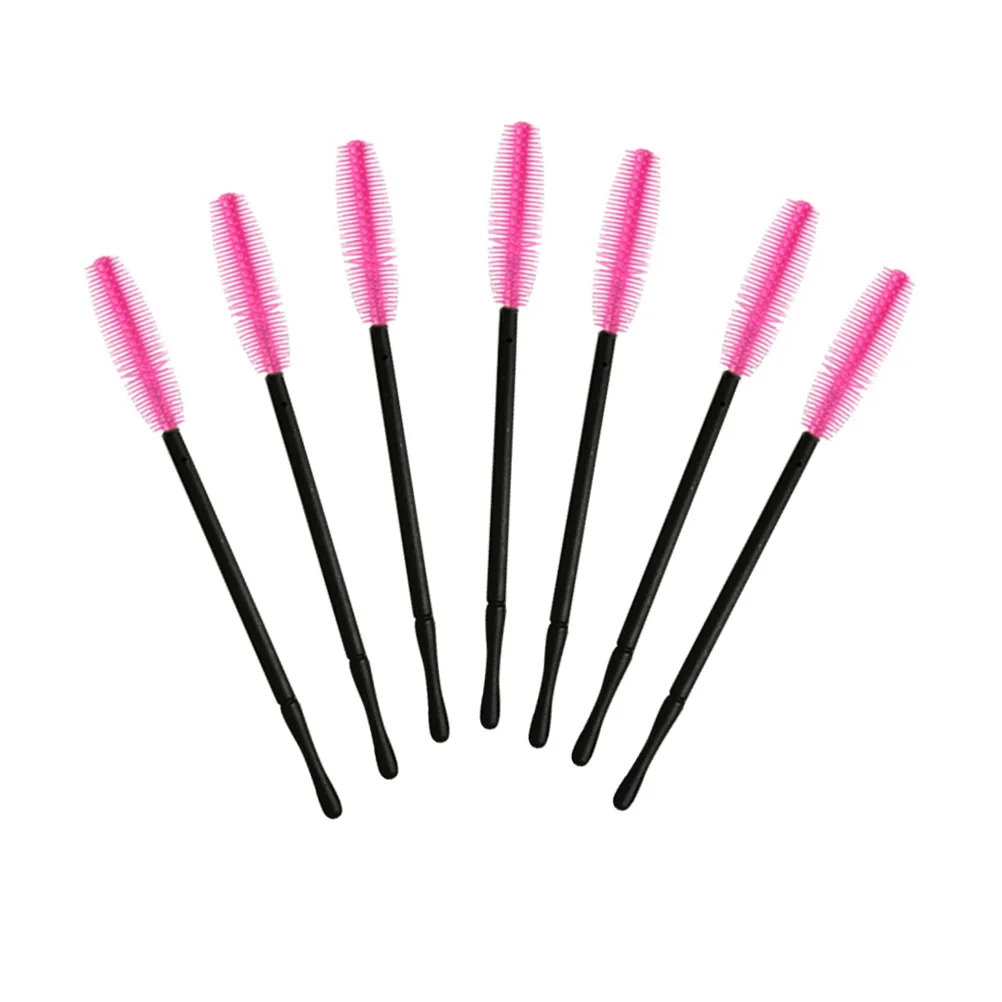 50 Uds cepillo de pestañas desechable Material Premium peine para cejas rollo de silicona portátil perfecto para maquillaje varillas de rímel uso