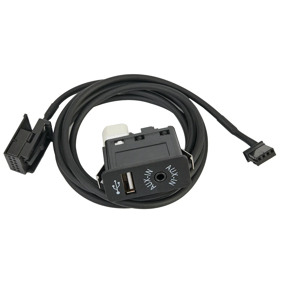 

Replacement USB AUX Input Socket for BMW E39 E53 X5 Z4 E85 E86 X3 E83 with 4 Pin USB 2 0 Interface and Cable Adapter