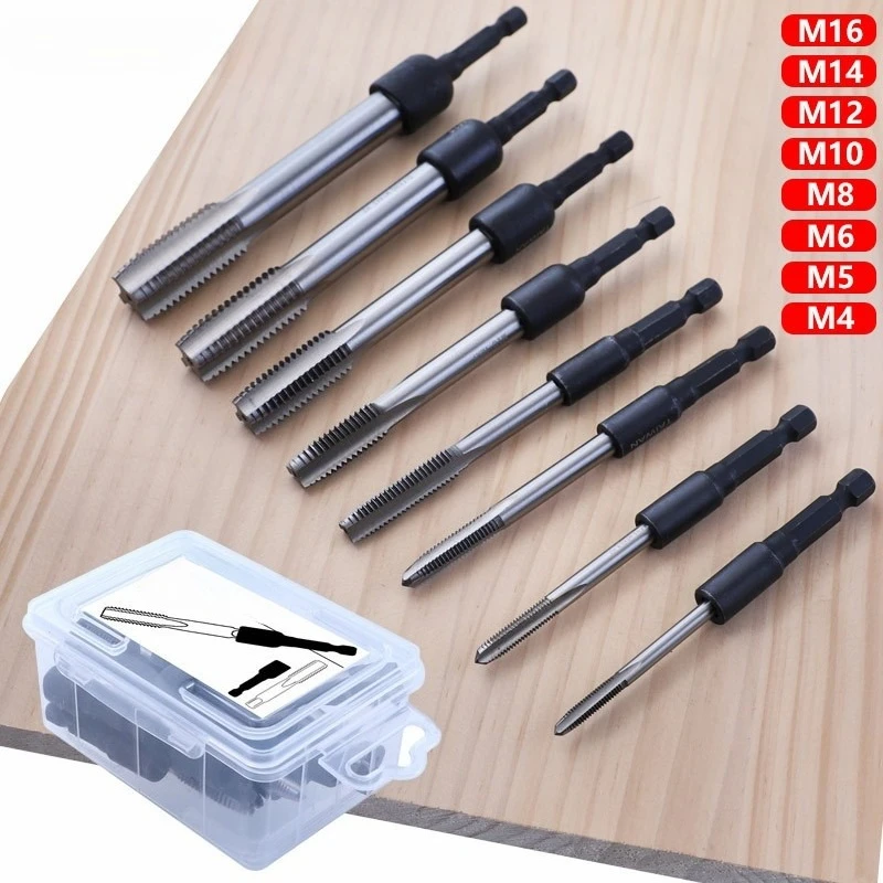 1/4 hexagonal shank machine with tap sleeve lengthened tapping chuck,  inner tooth return silk tapping sleeve combination